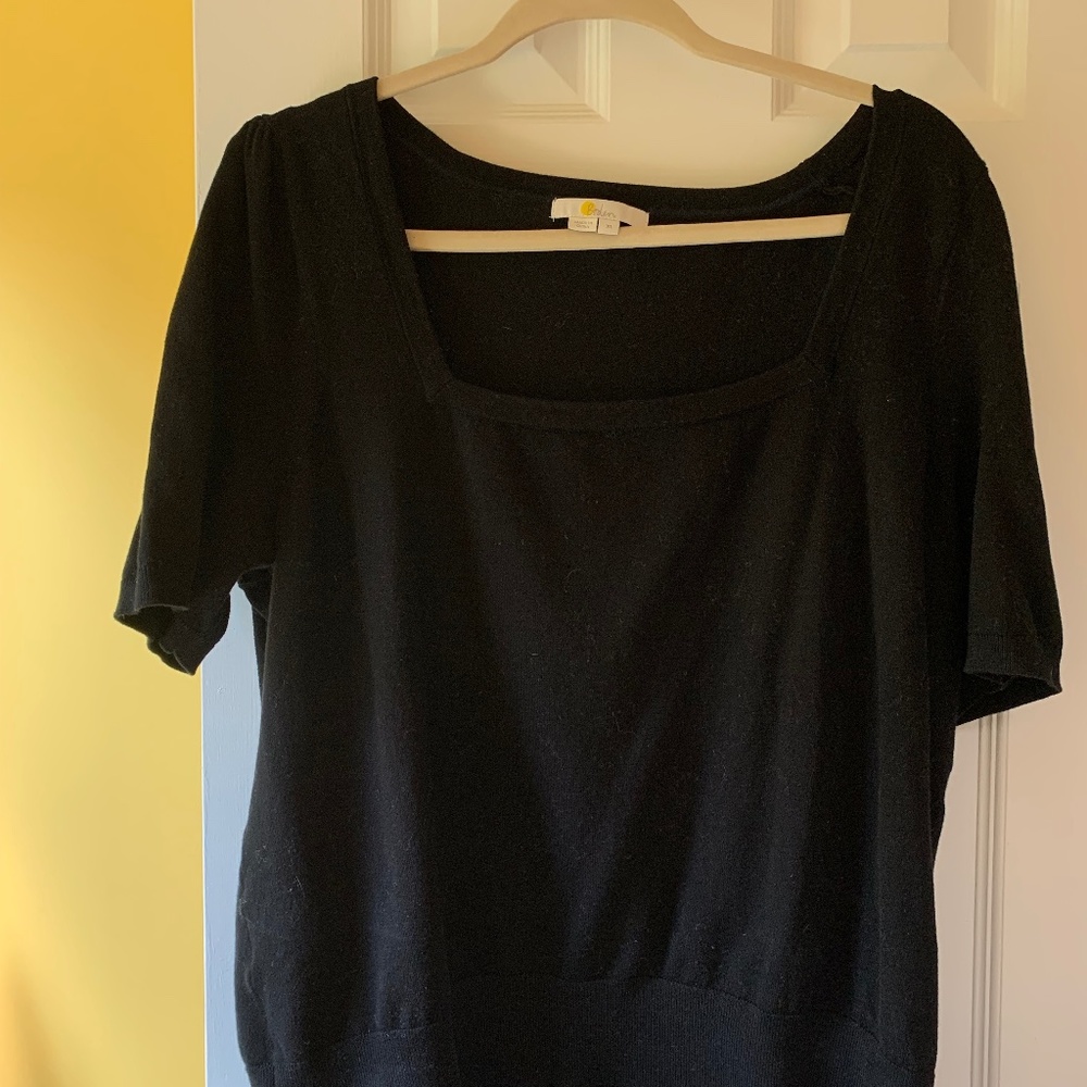 Boden black short sleeve sweater